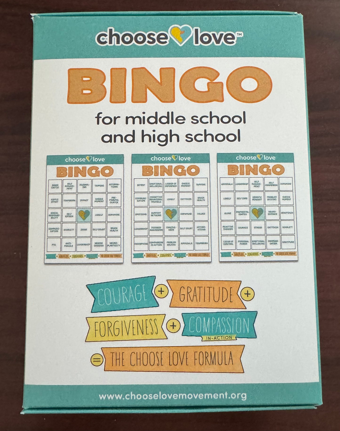 Bingo Game - Chose Love Edition