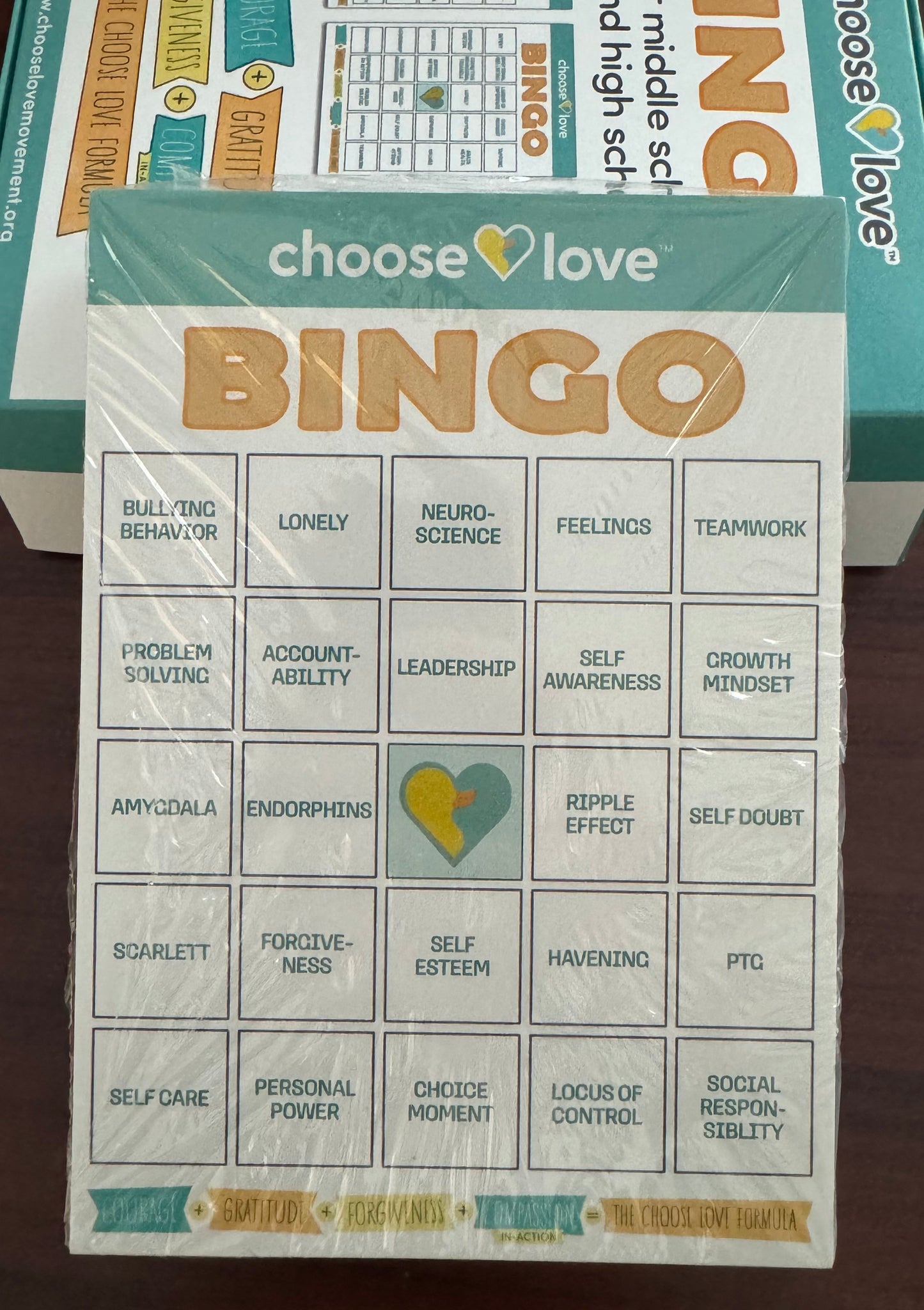 Bingo Game - Chose Love Edition