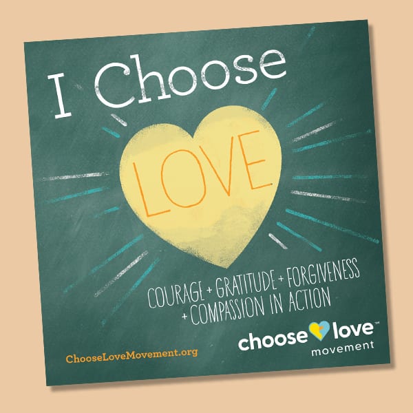 Sticker - "I Choose Love" with formula