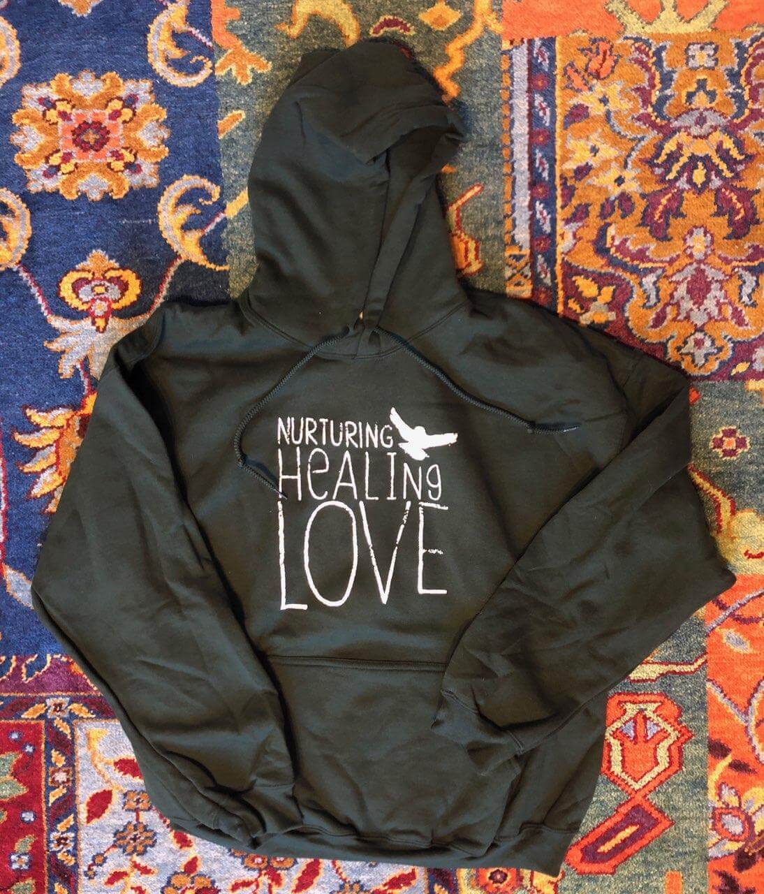 Nurturing Healing Love Green Hoodie
