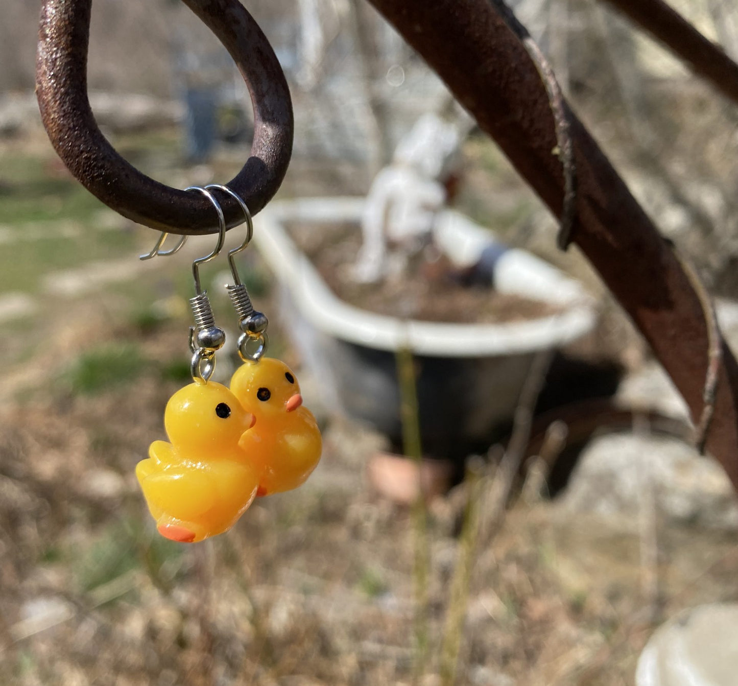 Earrings - Duck