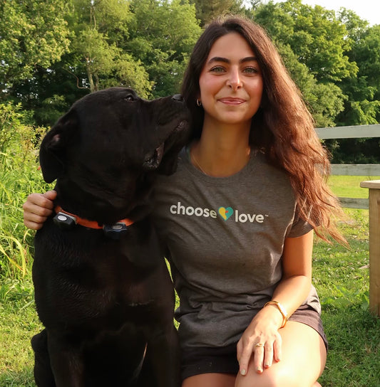 Unisex Choose Love Short-Sleeve Crewneck shirt (Grey Frost)