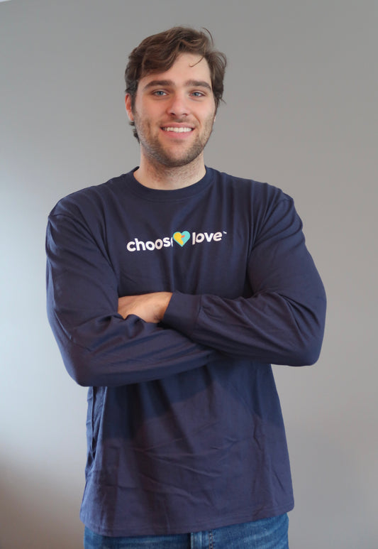 "Choose Love" Long Sleeve Shirt - Navy Blue - Limited Edition!