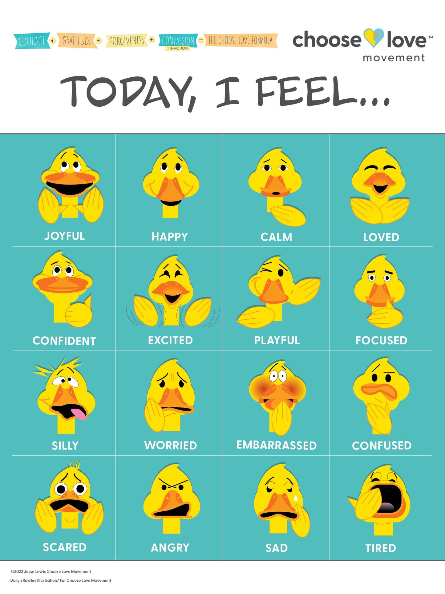 Poster - Feelings for Children, Homes or Workplaces