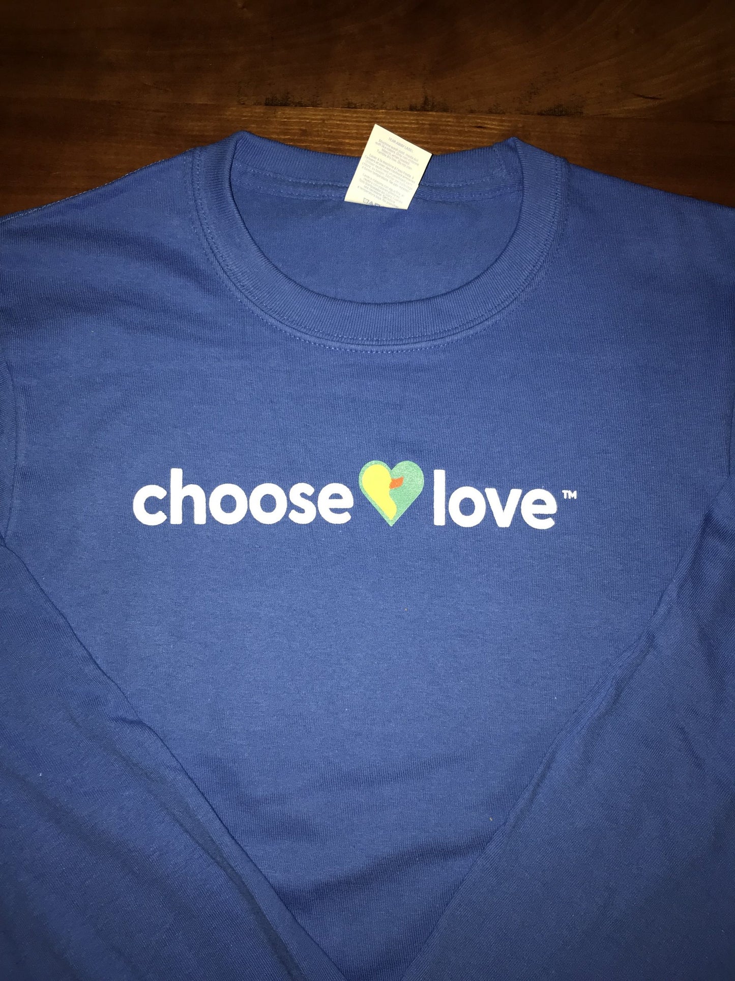 Choose Love Long-Sleeve Crewneck T-shirt (Royal Blue)