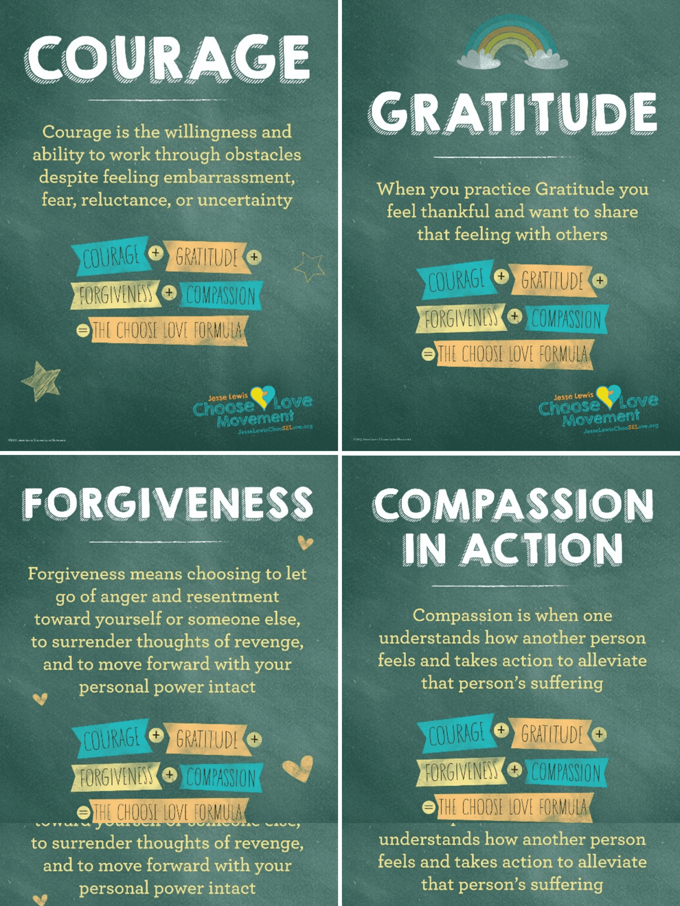 All Choose Love Character Traits (4Poster Bundle) Choose Love Movement