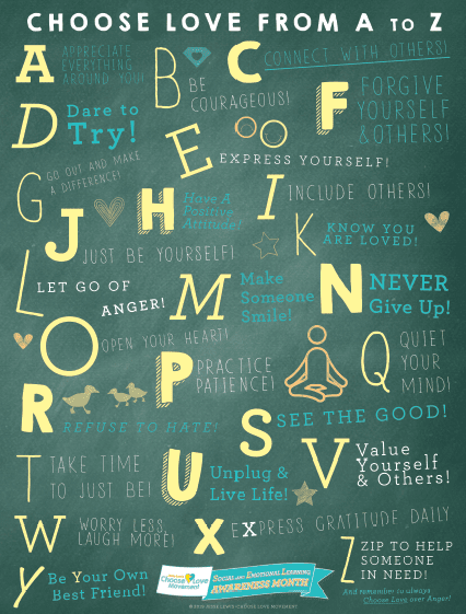 Poster - Choose Love from A to Z